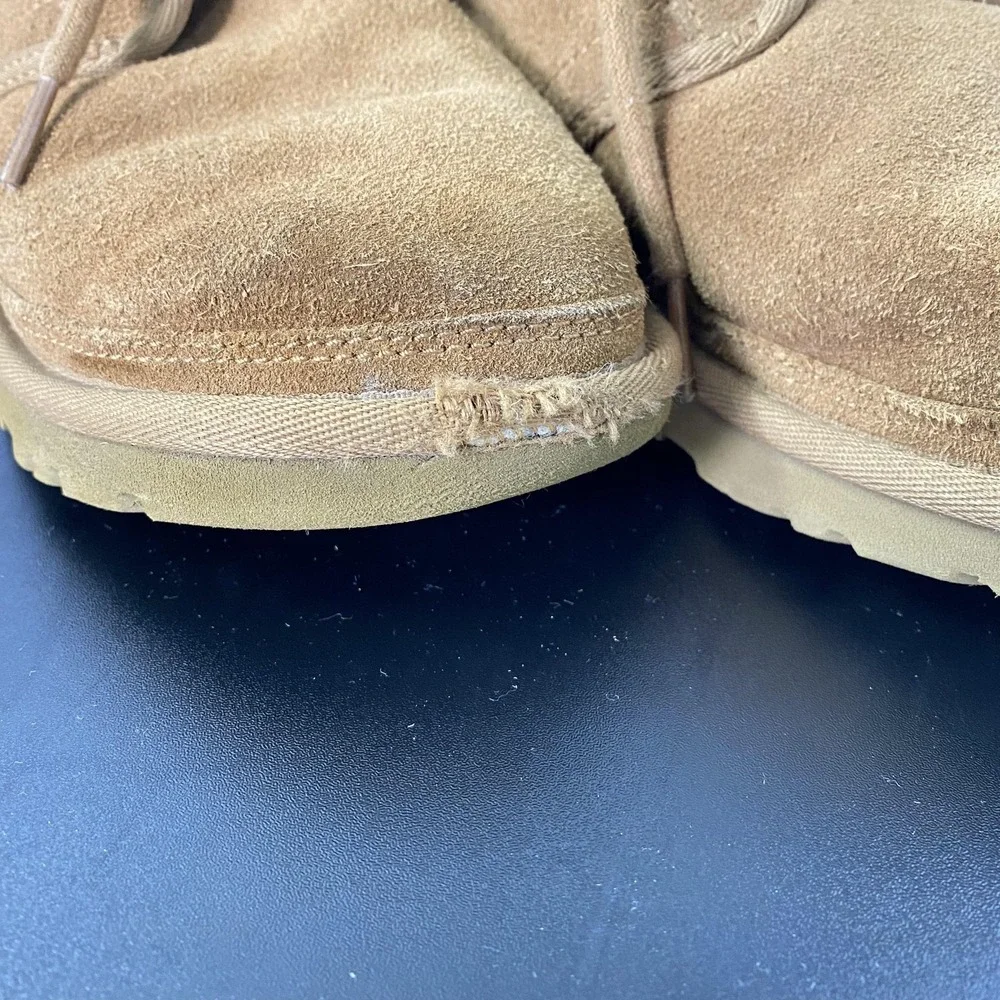 UGG Neumel Boots Mens Size 7 Brown Suede Chukka Sheepskin Lined‎ Casual 3236